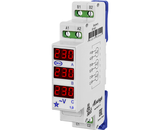 Купить Вольтметр ВР-М03 AC50-450В 400Гц УХЛ4 EKM по лучшей цене с доставкой - интернет-магазин Прогрессивные решения