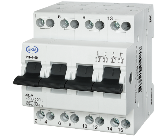 Купить Модульный реверсивный переключатель РП-4-40 EKM по лучшей цене с доставкой - интернет-магазин Прогрессивные решения