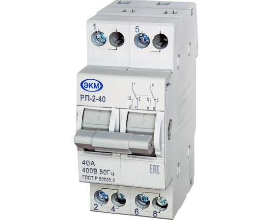 Купить Модульный реверсивный переключатель РП-2-40 EKM по лучшей цене с доставкой - интернет-магазин Прогрессивные решения