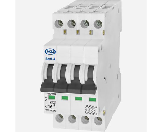 Купить Автоматический выключатель ВА9-4 С6 4,5кА EKM по лучшей цене с доставкой - интернет-магазин Прогрессивные решения