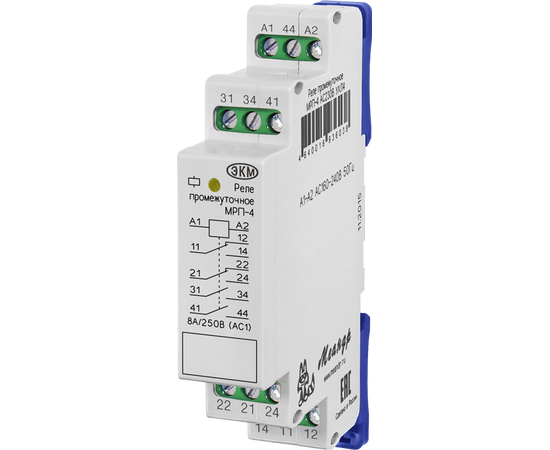 Купить Реле промежуточное МРП-4 АСDC110В УХЛ2 EKM по лучшей цене с доставкой - интернет-магазин Прогрессивные решения