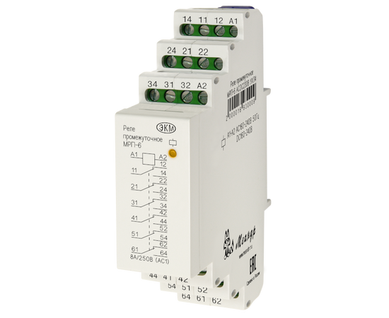 Купить Реле промежуточное МРП-6 AC230В УХЛ4 EKM по лучшей цене с доставкой - интернет-магазин Прогрессивные решения