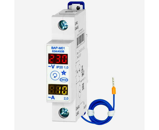 Купить Вольтметр/Амперметр ВАР-М01 63А/450В УХЛ4 EKM по лучшей цене с доставкой - интернет-магазин Прогрессивные решения