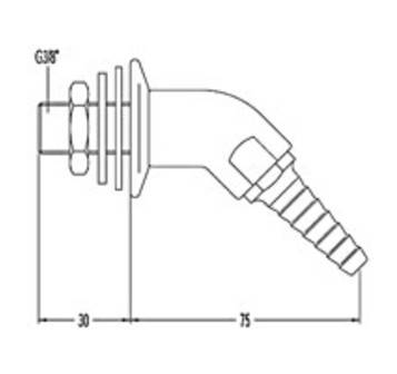 Купить 15324 2 Выпускной патрубок д/вакуума угловой (угол 45 градусов) LAB по лучшей цене с доставкой - интернет-магазин Прогрессивные решения