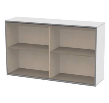 Шкаф навесной со стеклянными дверками ЛАБ-PRO НШС 120.32.70 ЛОиП  по лучшей цене с доставкой - интернет-магазин Прогрессивные решения