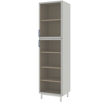 Шкаф для лабораторной посуды со стеклянными дверями в алюминиевых рамах ЛАБ-PRO ШПА 50.50.193 ЛОиП  по лучшей цене с доставкой - интернет-магазин Прогрессивные решения