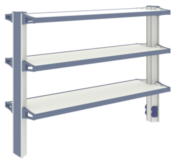 Стеллаж высокий к островному столу ЛАБ-PRO СТОв 150.40.105 ЛОиП  по лучшей цене с доставкой - интернет-магазин Прогрессивные решения