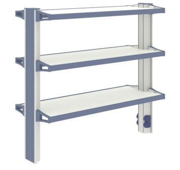 Стеллаж высокий к островному столу ЛАБ-PRO СТОв 120.40.105 ЛОиП  по лучшей цене с доставкой - интернет-магазин Прогрессивные решения