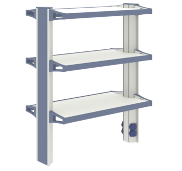 Стеллаж высокий к островному столу ЛАБ-PRO СТОв 90.40.105 ЛОиП  по лучшей цене с доставкой - интернет-магазин Прогрессивные решения