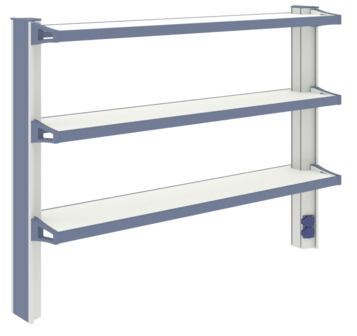 Стеллаж высокий к пристенному столу ЛАБ-PRO СТПв 150.27.105 ЛОиП  по лучшей цене с доставкой - интернет-магазин Прогрессивные решения