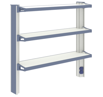 Стеллаж высокий к пристенному столу ЛАБ-PRO СТПв 120.27.105 ЛОиП  по лучшей цене с доставкой - интернет-магазин Прогрессивные решения