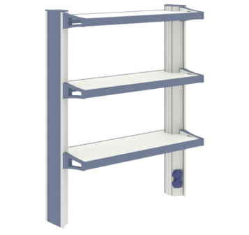 Стеллаж высокий к пристенному столу ЛАБ-PRO СТПв 90.27.105 ЛОиП  по лучшей цене с доставкой - интернет-магазин Прогрессивные решения