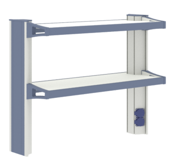 Стеллаж низкий к пристенному столу ЛАБ-PRO СТПн 90.27.70 ЛОиП  по лучшей цене с доставкой - интернет-магазин Прогрессивные решения