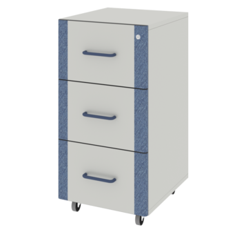 Тумба подкатная из меламина с 3 ящиками ЛАБ-PRO ТПЯ3 40.50.81 ЛОиП  по лучшей цене с доставкой - интернет-магазин Прогрессивные решения