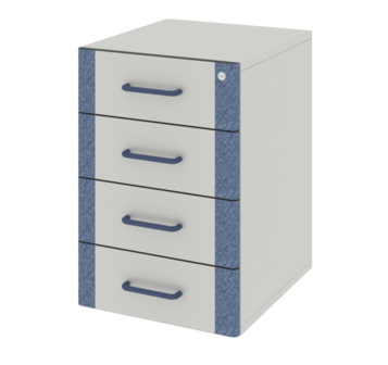 Тумба навесная с 4 ящиками ЛАБ-PRO ТЯ4 40.50.60 ЛОиП  по лучшей цене с доставкой - интернет-магазин Прогрессивные решения