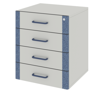 Тумба навесная с 4 ящиками ЛАБ-PRO ТЯ4 50.50.60 ЛОиП  по лучшей цене с доставкой - интернет-магазин Прогрессивные решения