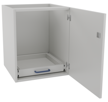 Тумба навесная металлическая с выдвижным поддоном ЛАБ-PRO ТНМП 50.50.60 ЛОиП  по лучшей цене с доставкой - интернет-магазин Прогрессивные решения