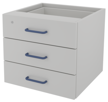 Тумба навесная металлическая с 3 ящиками ЛАБ-PRO ТНМЯ3 50.50.45 ЛОиП  по лучшей цене с доставкой - интернет-магазин Прогрессивные решения