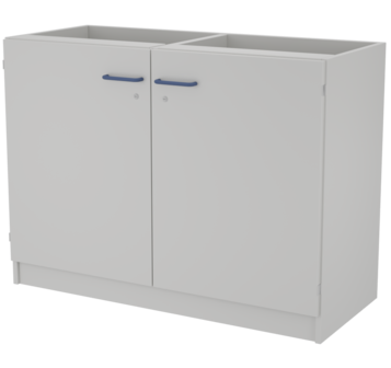 Металлическая двойная опорная тумба с 2 дверками ЛАБ-PRO ТОМДД 116.50.86 ЛОиП  по лучшей цене с доставкой - интернет-магазин Прогрессивные решения