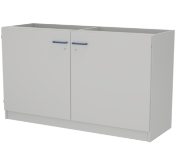 Металлическая двойная опорная тумба с 2 дверками ЛАБ-PRO ТОМДД 146.50.86 ЛОиП  по лучшей цене с доставкой - интернет-магазин Прогрессивные решения