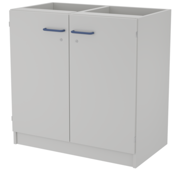 Металлическая двойная опорная тумба с 2 дверками ЛАБ-PRO ТОМДД 86.50.86 ЛОиП  по лучшей цене с доставкой - интернет-магазин Прогрессивные решения