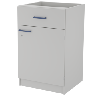 Металлическая одинарная опорная тумба с дверкой и верхним ящиком ЛАБ-PRO ТОМДЯ1 54.50.86 ЛОиП  по лучшей цене с доставкой - интернет-магазин Прогрессивные решения