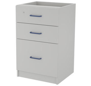 Металлическая одинарная опорная тумба с дверкой ЛАБ-PRO ТОМЯ3 54.50.86 ЛОиП  по лучшей цене с доставкой - интернет-магазин Прогрессивные решения