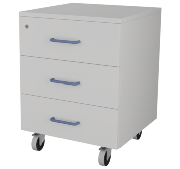 Тумба подкатная металлическая с 3 ящиками ЛАБ-PRO ТПМЯ3 50.50.67 ЛОиП  по лучшей цене с доставкой - интернет-магазин Прогрессивные решения