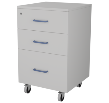 Тумба подкатная металлическая с 3 ящиками ЛАБ-PRO ТПМЯ3 50.50.81 ЛОиП  по лучшей цене с доставкой - интернет-магазин Прогрессивные решения