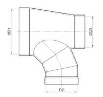 Купить Отвод конический  ПВХ LAB по лучшей цене с доставкой - интернет-магазин Прогрессивные решения
