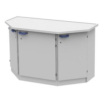 Стол торцевой высокий на металлической опорной тумбе ЛАБ-PRO СТОТМ 150.75.90 F26/34 ЛОиП  по лучшей цене с доставкой - интернет-магазин Прогрессивные решения