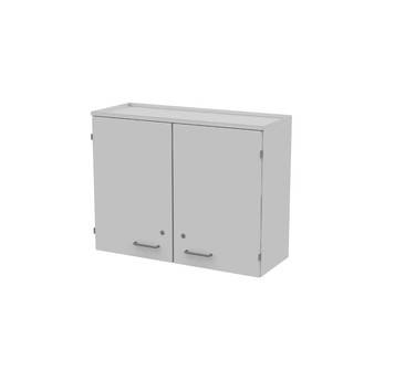 Шкаф навесной из металла (фасады металл) ЛАБ-PRO НШМ 90.35.70 ЛОиП  по лучшей цене с доставкой - интернет-магазин Прогрессивные решения