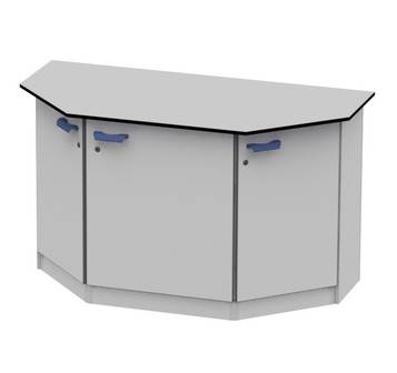 Стол торцевой высокий на опорной тумбе из меламина ЛАБ-PRO СТОТ 150.75.90 TR ЛОиП  по лучшей цене с доставкой - интернет-магазин Прогрессивные решения