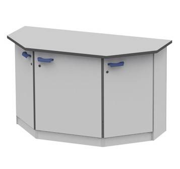 Стол торцевой высокий на опорной тумбе из меламина ЛАБ-PRO СТОТ 150.75.90 LA ЛОиП  по лучшей цене с доставкой - интернет-магазин Прогрессивные решения