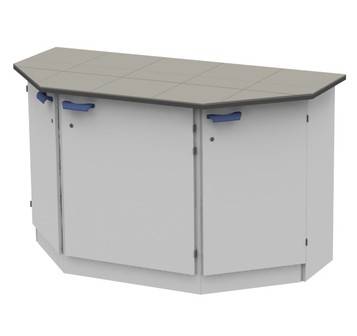 Стол торцевой высокий на металлической опорной тумбе ЛАБ-PRO СТОТМ 150.75.90 KG ЛОиП  по лучшей цене с доставкой - интернет-магазин Прогрессивные решения