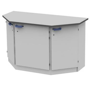 Стол торцевой высокий на металлической опорной тумбе ЛАБ-PRO СТОТМ 150.75.90 LA ЛОиП  по лучшей цене с доставкой - интернет-магазин Прогрессивные решения