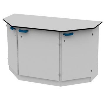 Стол торцевой высокий на металлической опорной тумбе ЛАБ-PRO СТОТМ 150.75.90 TR ЛОиП  по лучшей цене с доставкой - интернет-магазин Прогрессивные решения