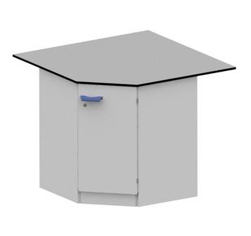 Стол угловой высокий на металлической опорной тумбе ЛАБ-PRO СУОТМ 110/80.110/80.90 KG ЛОиП  по лучшей цене с доставкой - интернет-магазин Прогрессивные решения