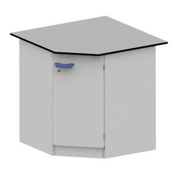 Стол угловой высокий на металлической опорной тумбе ЛАБ-PRO СУОТМ 90/65.90/65.90 KG ЛОиП  по лучшей цене с доставкой - интернет-магазин Прогрессивные решения