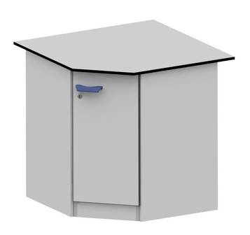 Стол угловой низкий на опорной тумбе из меламина ЛАБ-PRO СУОТ 90/65.90/65.75 LA ЛОиП  по лучшей цене с доставкой - интернет-магазин Прогрессивные решения