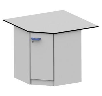 Стол угловой высокий на опорной тумбе из меламина ЛАБ-PRO СУОТ 110/80.110/80.90 KG ЛОиП  по лучшей цене с доставкой - интернет-магазин Прогрессивные решения