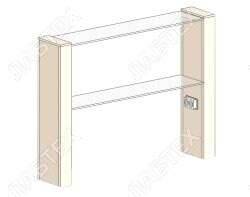 Надстройка для стола ЛАБТЕХ-ПС-1 (НС-4)  975*250*800 Лабтех  по лучшей цене с доставкой - интернет-магазин Прогрессивные решения