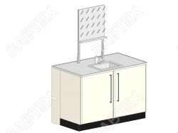 Стол мойка ЛАБТЕХ ПроМо-2К центральная двухдверная с сушилкой, 1200*900*900 Лабтех  по лучшей цене с доставкой - интернет-магазин Прогрессивные решения