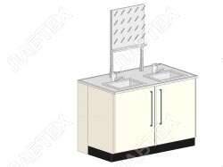 Стол мойка ЛАБТЕХ ПроМо-4К двойная двухдверная с сушилкой, 1200*900*900 Лабтех  по лучшей цене с доставкой - интернет-магазин Прогрессивные решения