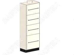 Шкаф для хранения ЛАБТЕХ Профи-8 лабораторный с 4-мя выдвижными ящиками, патрубком, 600*500*1900 Лабтех  по лучшей цене с доставкой - интернет-магазин Прогрессивные решения