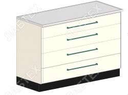 Стол тумба лабораторный ЛАБТЕХ ПроСт-32А с 4-мя ящиками, 1200*650*900 Лабтех  по лучшей цене с доставкой - интернет-магазин Прогрессивные решения