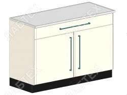 Стол тумба лабораторный ЛАБТЕХ ПроСт-33К двухдверный с ящиком, 1200*650*900 Лабтех  по лучшей цене с доставкой - интернет-магазин Прогрессивные решения