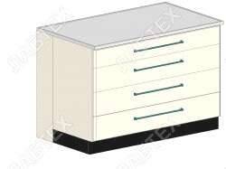 Стол тумба лабораторный ЛАБТЕХ ПроСт-42ДК с 4-мя ящиками, 1200*900*900 Лабтех  по лучшей цене с доставкой - интернет-магазин Прогрессивные решения