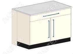 Стол тумба лабораторный ЛАБТЕХ ПроСт-43Т двухдверный с ящиком, 1200*900*900 Лабтех  по лучшей цене с доставкой - интернет-магазин Прогрессивные решения