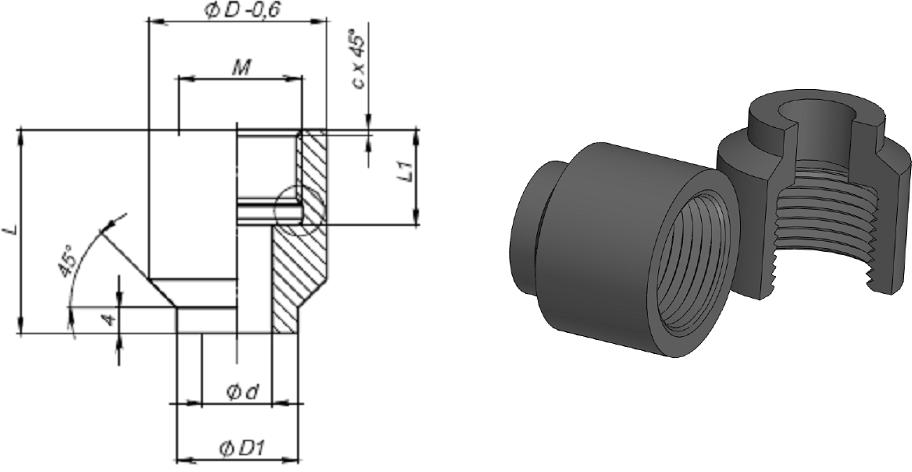 Купить Тип 3 - бобышки для монтажа термометров с подвижным штуцером. POINT по лучшей цене с доставкой - интернет-магазин Прогрессивные решения